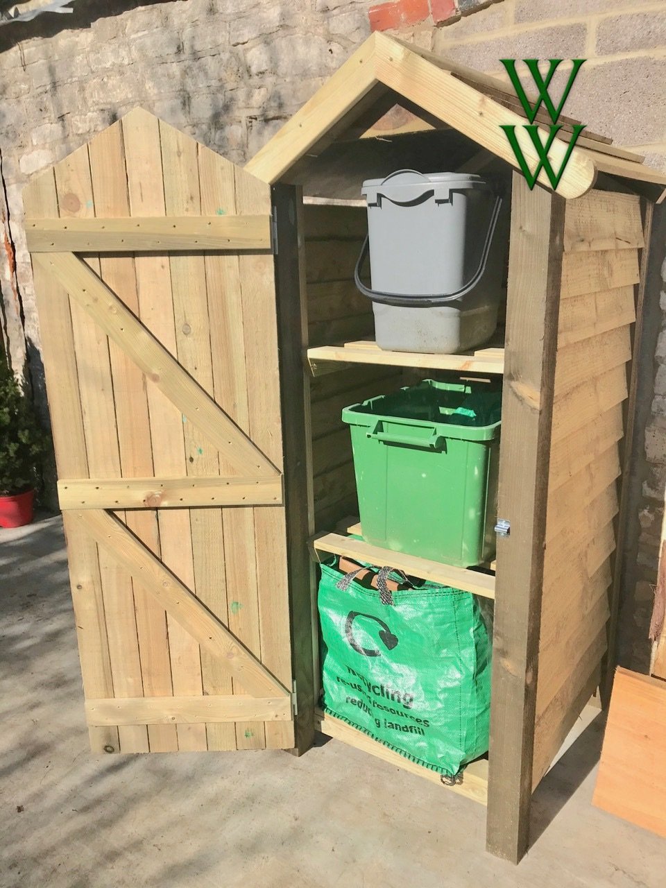 2 high recycling Bin Store Woodchester Workshop Stroud