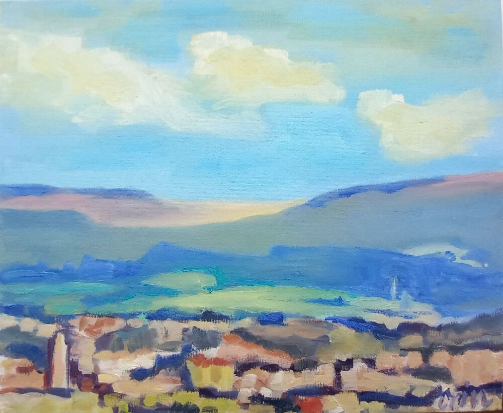 Sunlit Caerphilly Mountain
