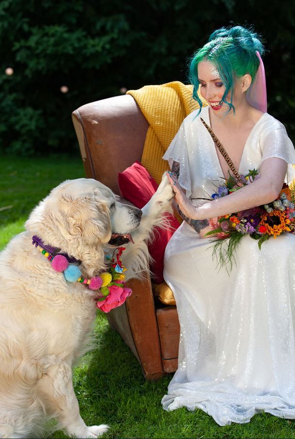 Bride & her dog