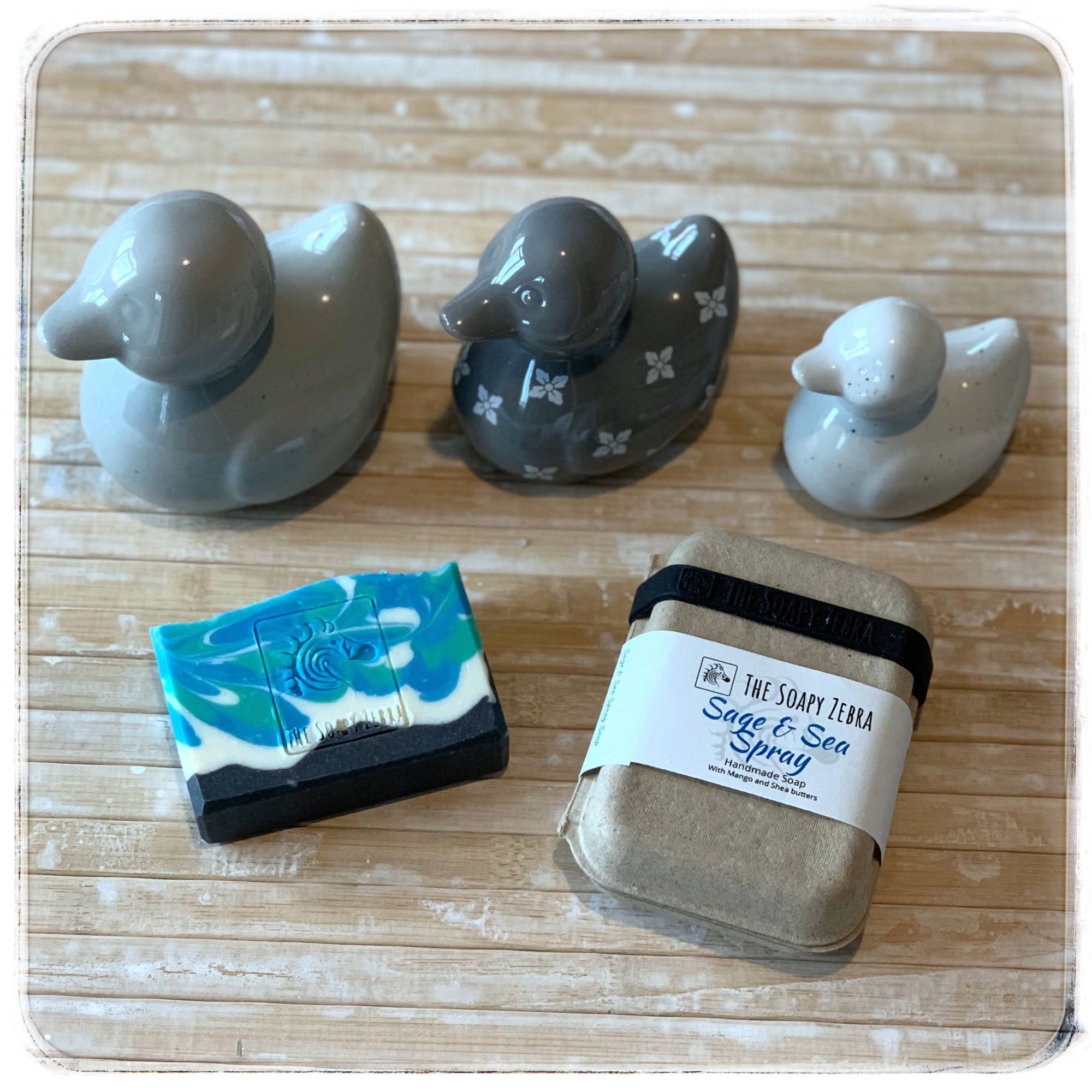 Sage & Sea Spray and ceramic ducks