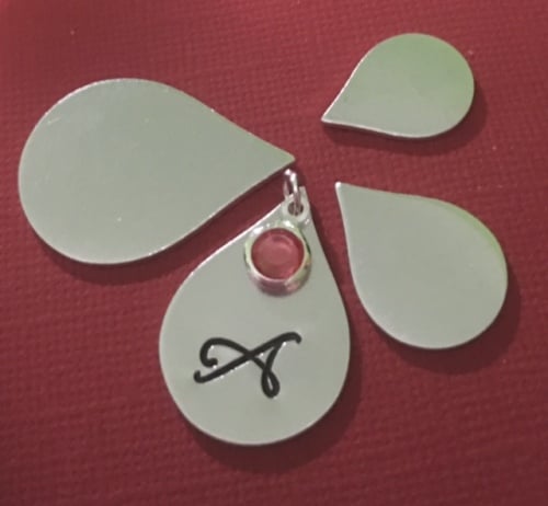 Teardrop Aluminium Stamping Blank 30mm x 22mm