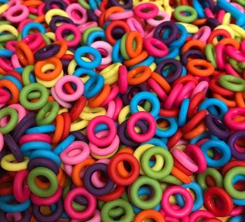 Pack of 100 Acrylic Jump Rings