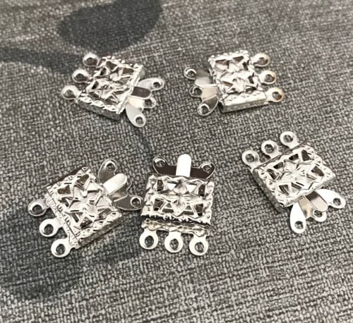 5 Pack of 3 Strand Box Clasps