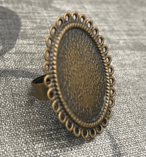 Antique Bronze Cameo Ring