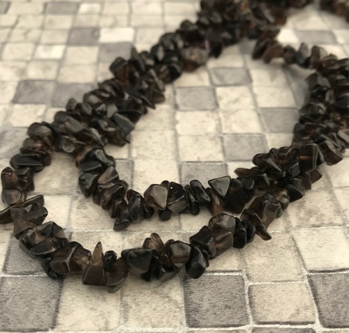 Smokey Quartz Chip Beads