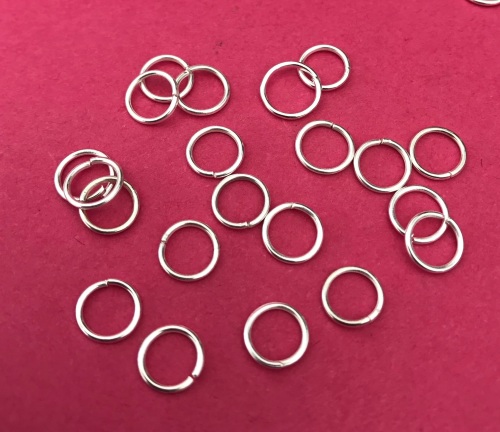 100 Silver Plated 6mm Jump Rings