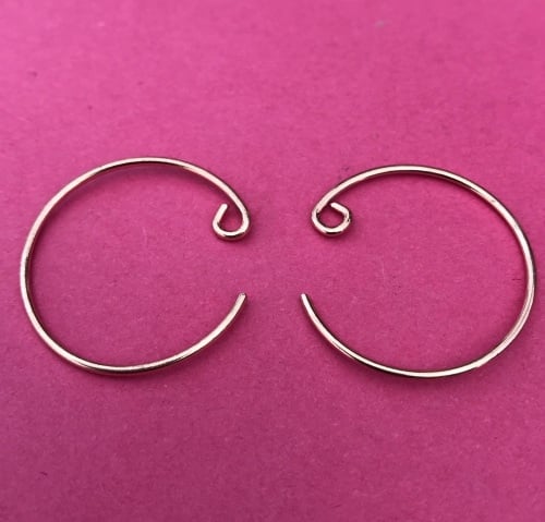 Pack of 10 Rose Gold Plated Hoop Earwires