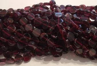 Garnet Oval Beads