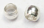 Pack of 100 Silver Plated Crimp Beads