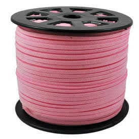 3 Metres of Faux Pink Suede