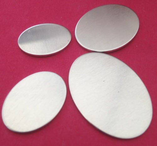 Oval Aluminium Blanks - 24mm by 19mm