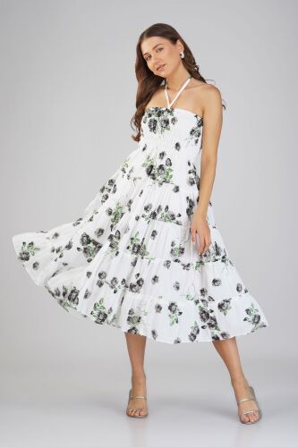 TH663 Cotton Rose Dress Skirt