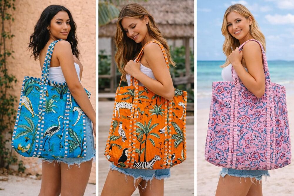 FX7038 Cotton Quilted Reversible Bag