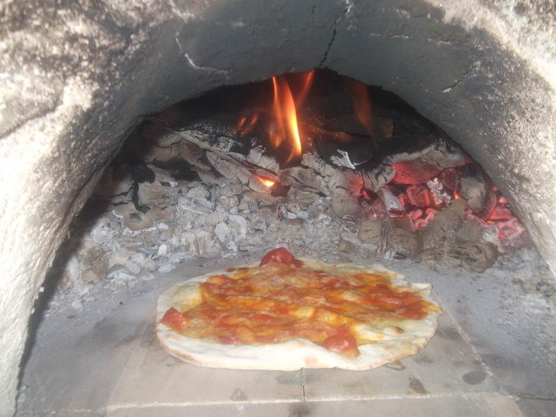 oven and pizza