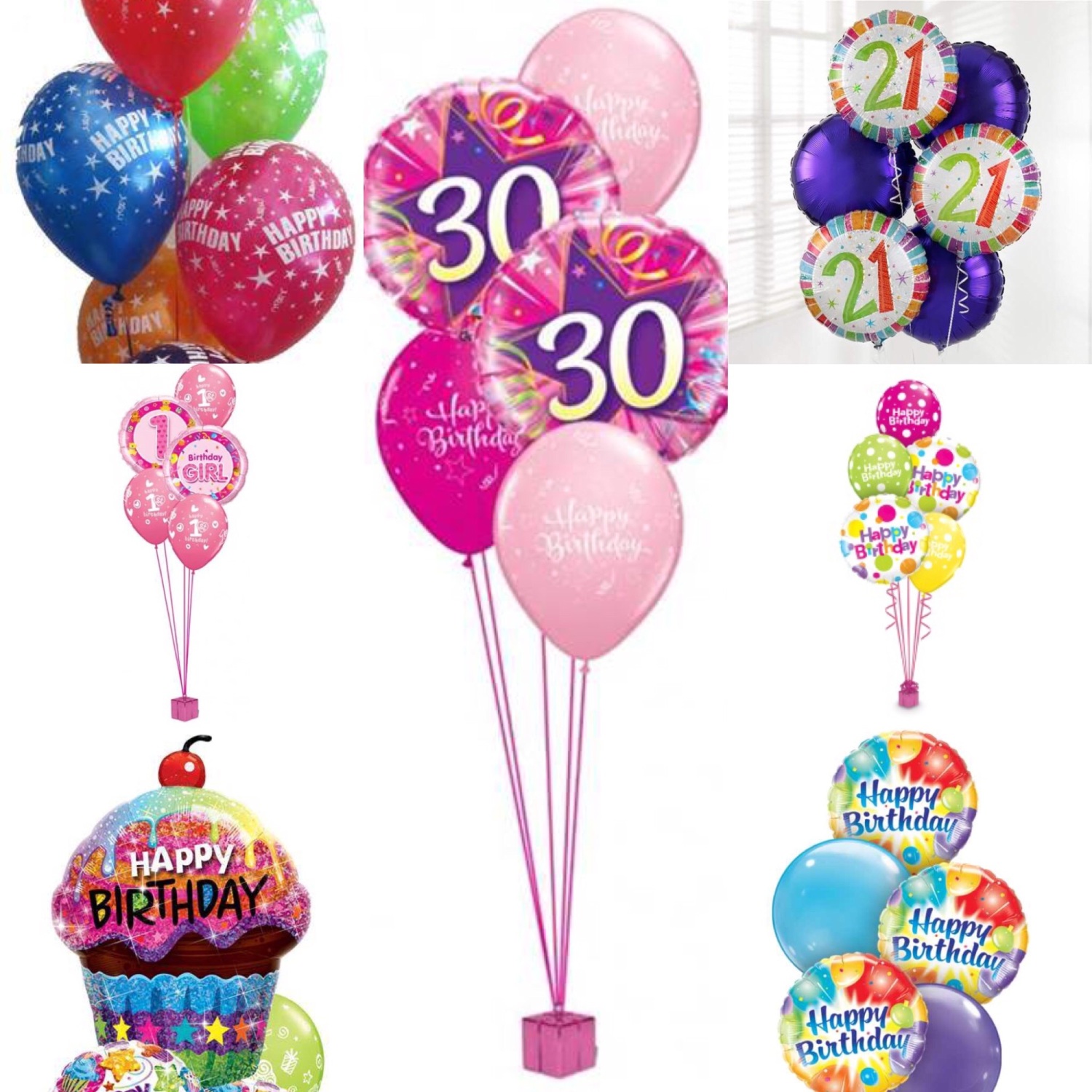 big balloons, confetti balloons, popping balloons, Birthday balloons