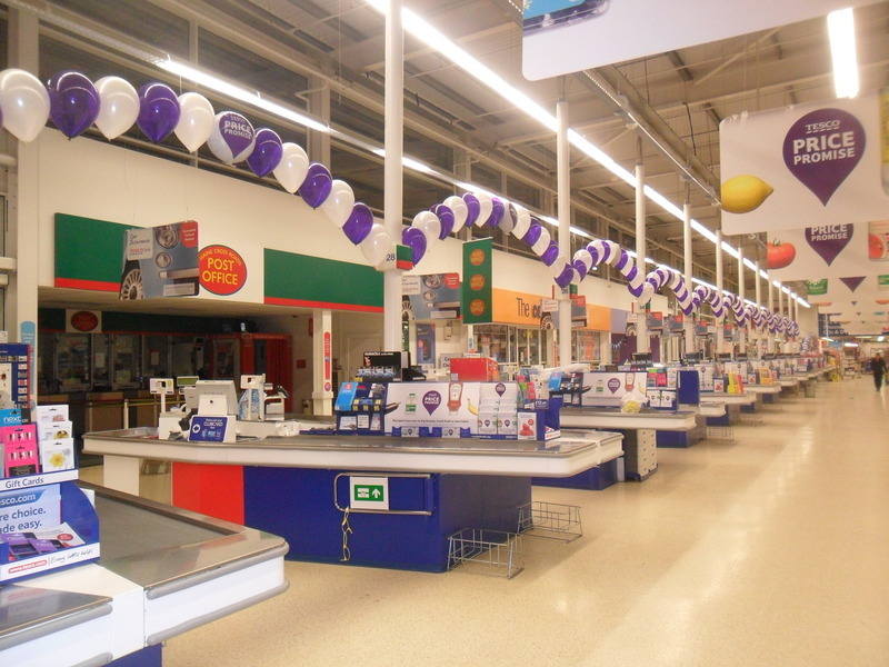 tesco arch at tills