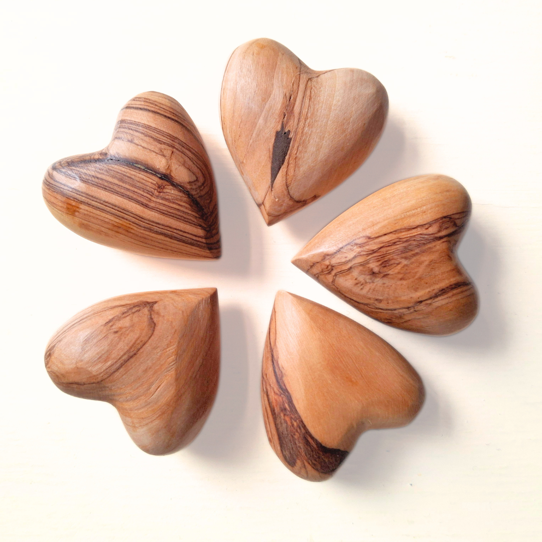 Olive Wood Heart