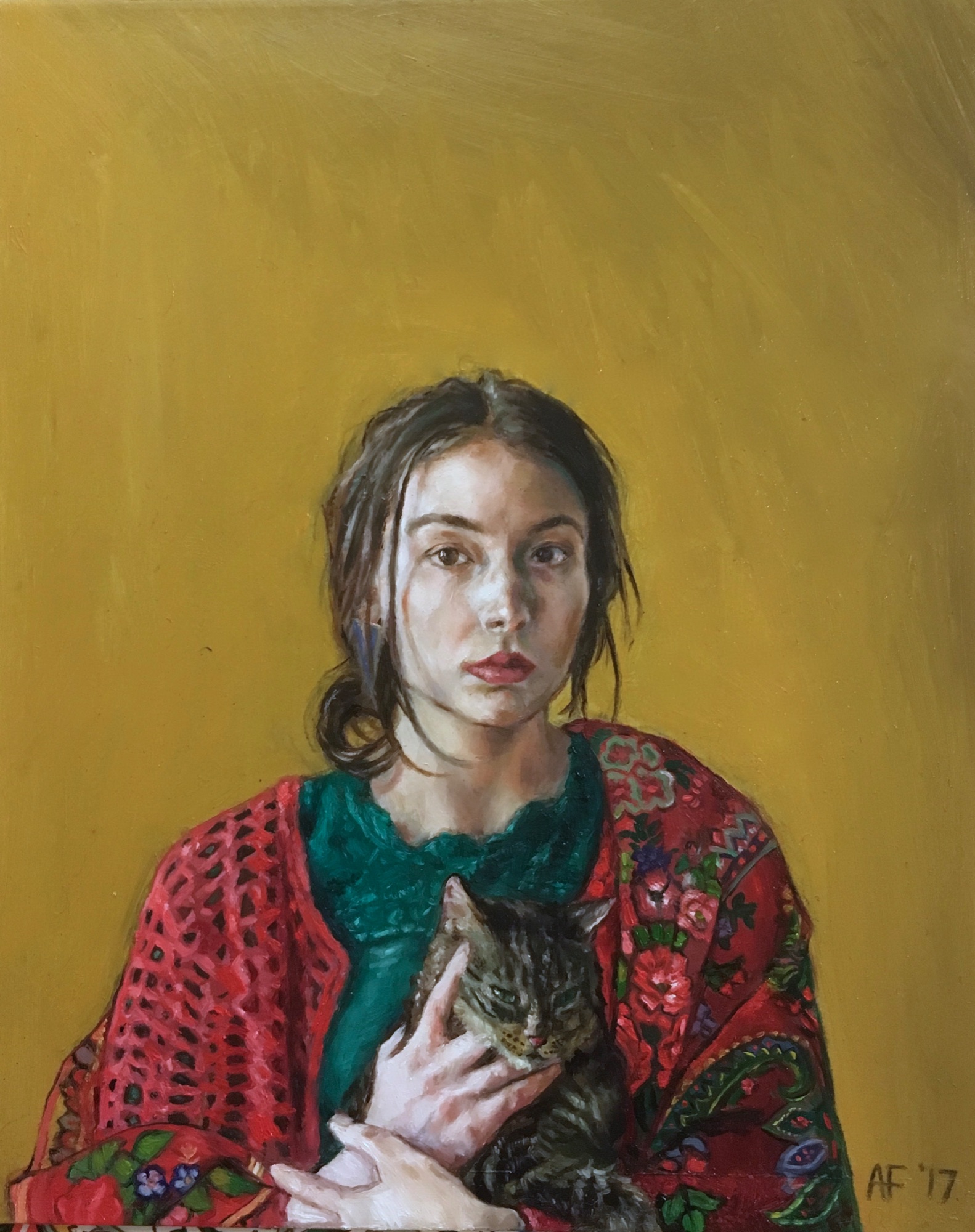 Self-Portrait with Cat
