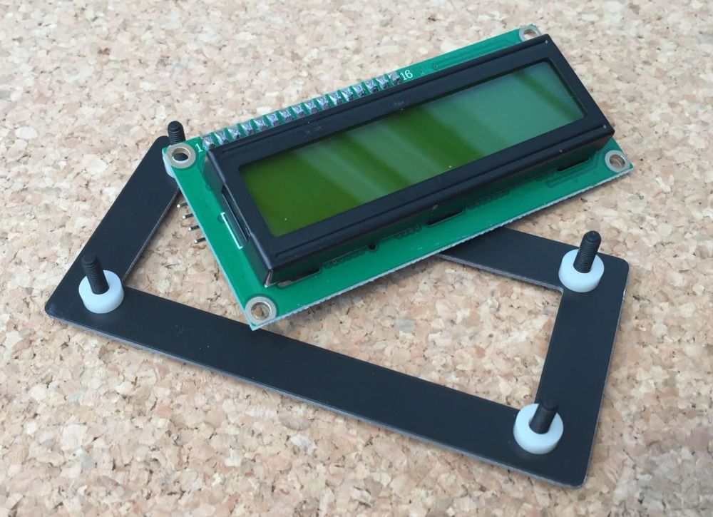 Bezel and spacers for 1602 LCD Display Module