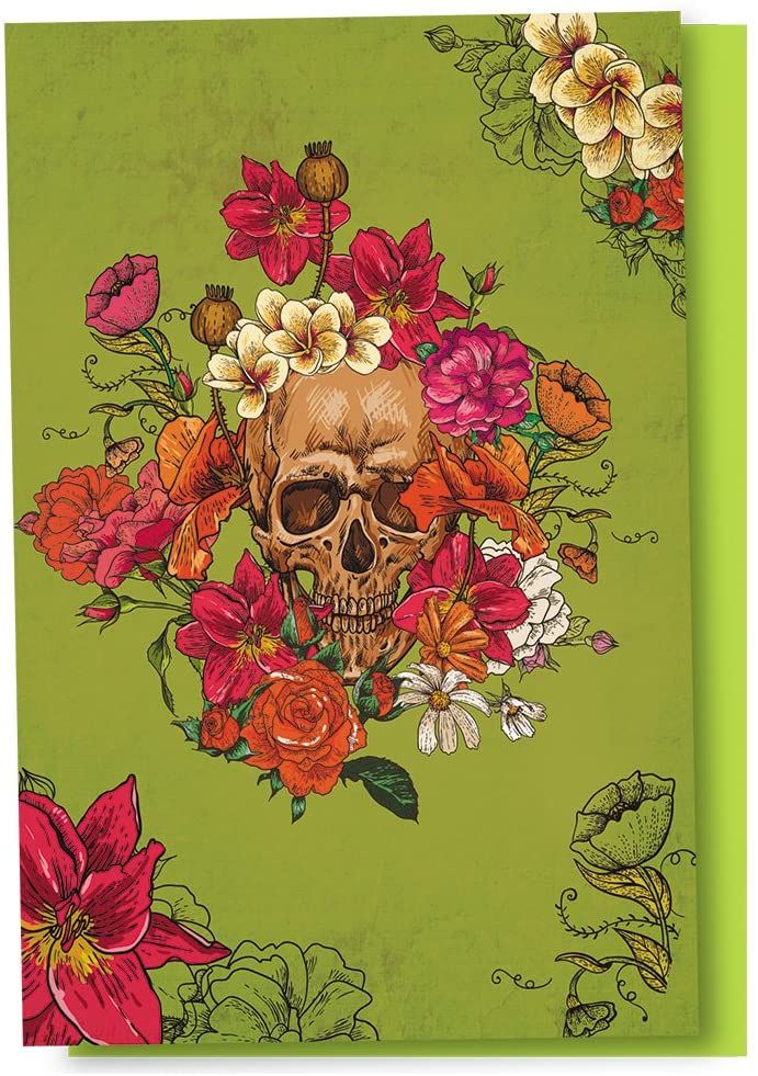 Vibrant Skull Blank Card With Envelope - Tree Free