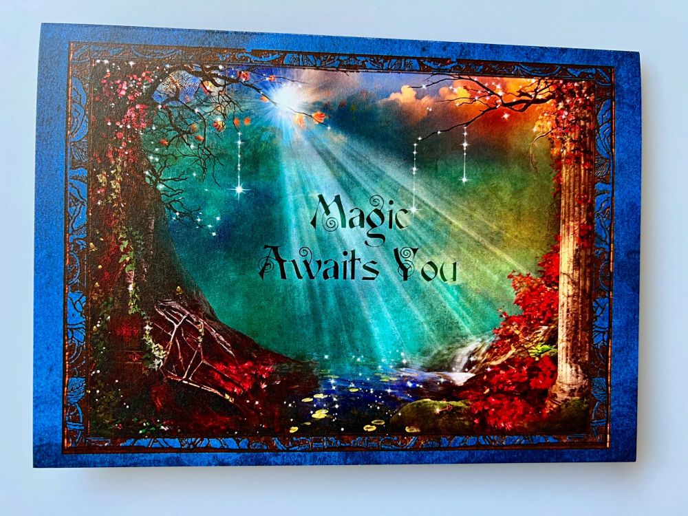 Magic Grotto- Tree Free Blank Card