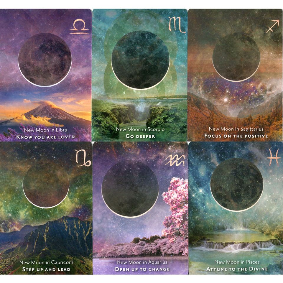 Moonology Manifestation Oracle Cards - Yasmin Boland - Artwork by Lori Menna