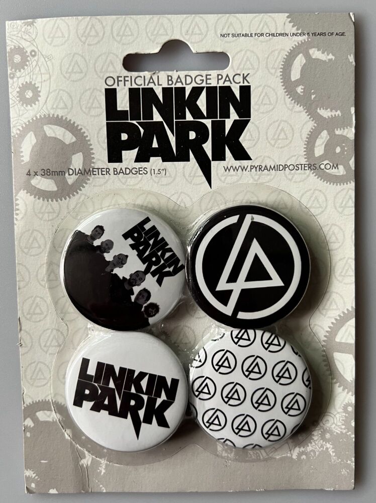 Official Linkin Park Badges x 4, sealed in original packaging.