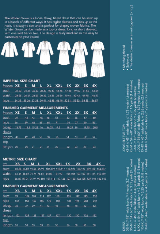 The Wilder Gown - Friday Pattern Company