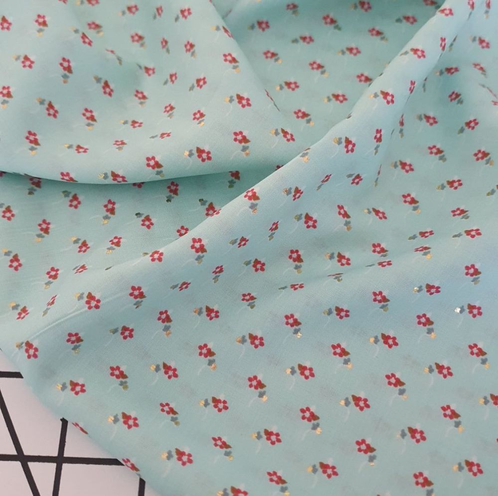 Metallic Ditsy Floral - Viscose