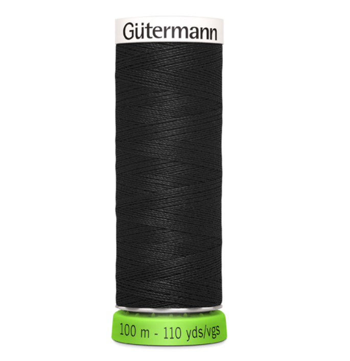 Gutermann rPET Sewing Thread - 100m - 000 Black