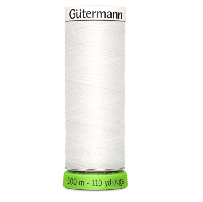 Gutermann Recycled Polyester Sewing Thread - 100m - 800 White