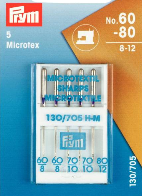 Microtext Sewing Machine Needles - Size 60/80