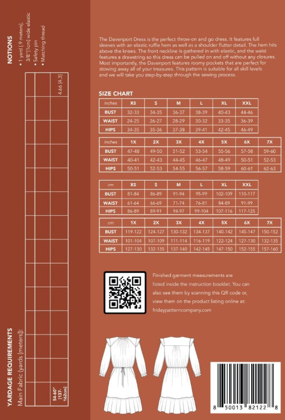 The Davenport Dress - Friday Pattern Company