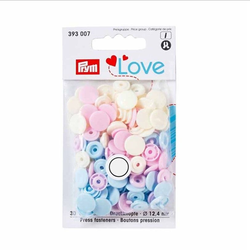 Prym Love Non-Sew Colour Snaps - Assorted Baby