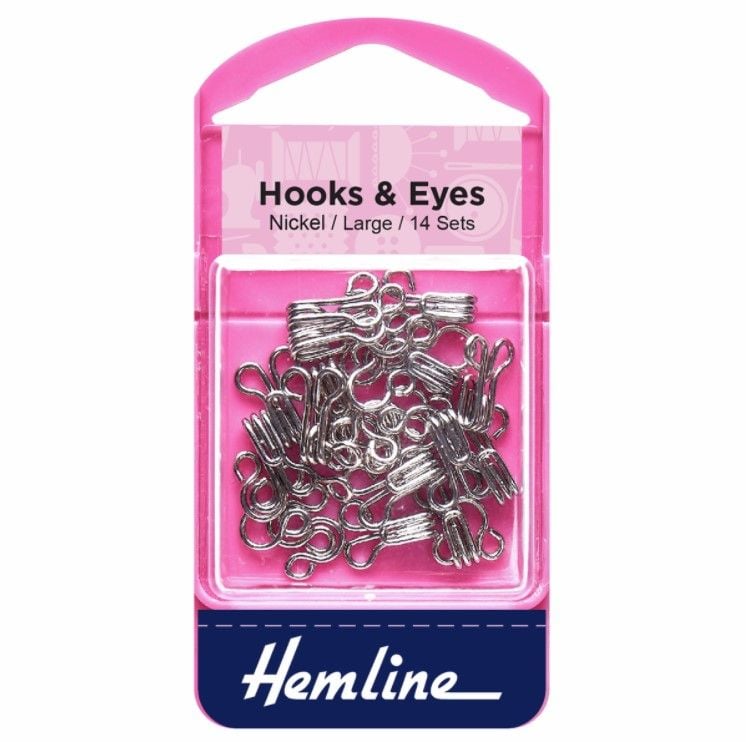 Hooks & Eyes - Silver - Large