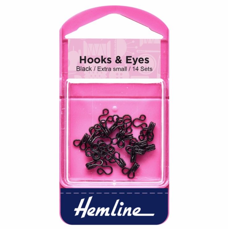 Hooks & Eyes - Black - Extra Small