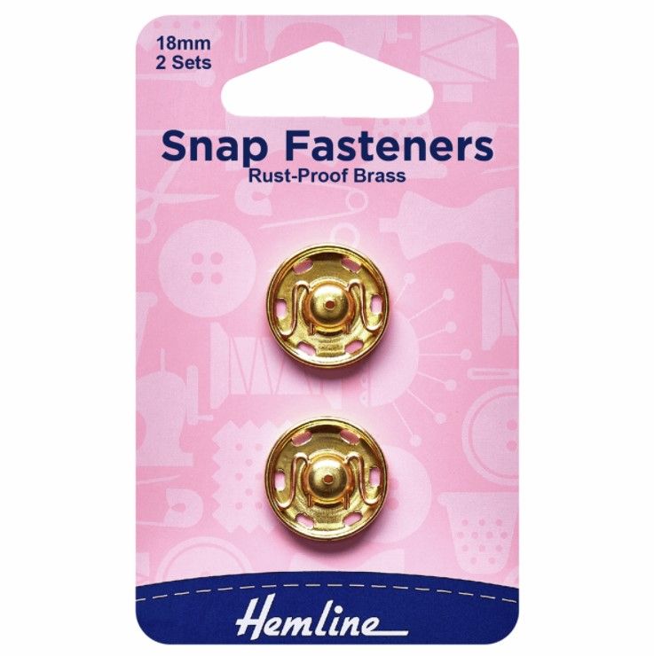 Metal Snap Fasteners - 18mm Gold