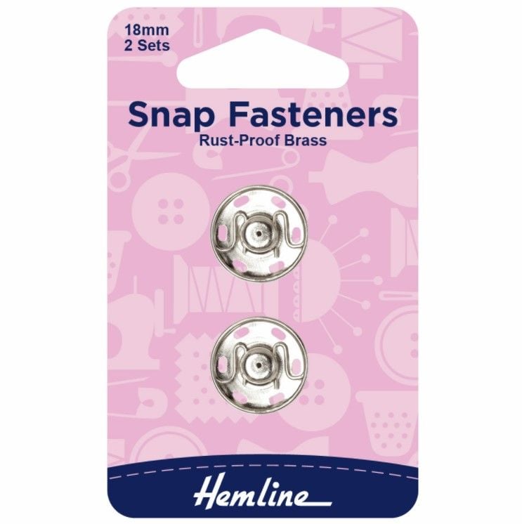 Metal Snap Fasteners - 18mm Silver