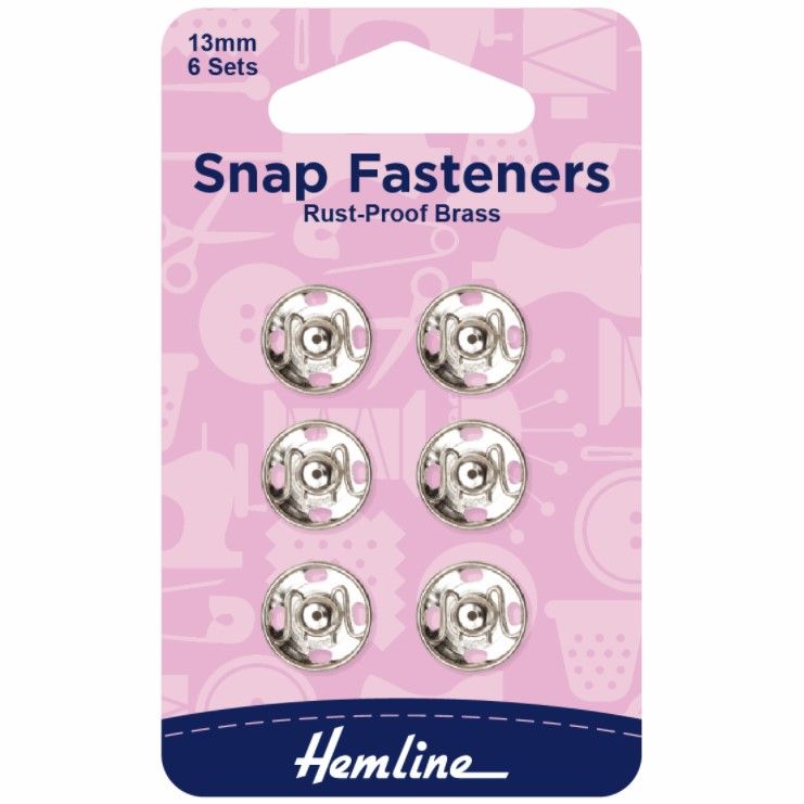 Metal Snap Fasteners - 13mm Silver