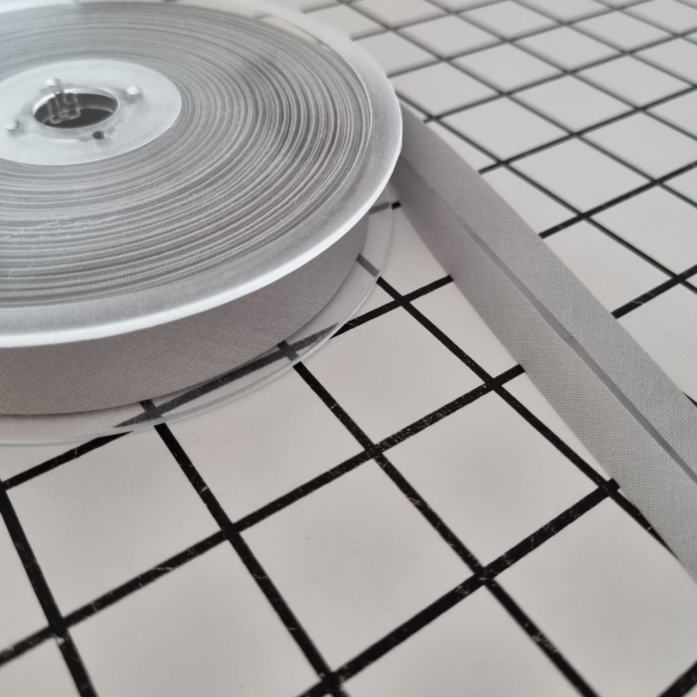 18mm Bias Binding - Silver