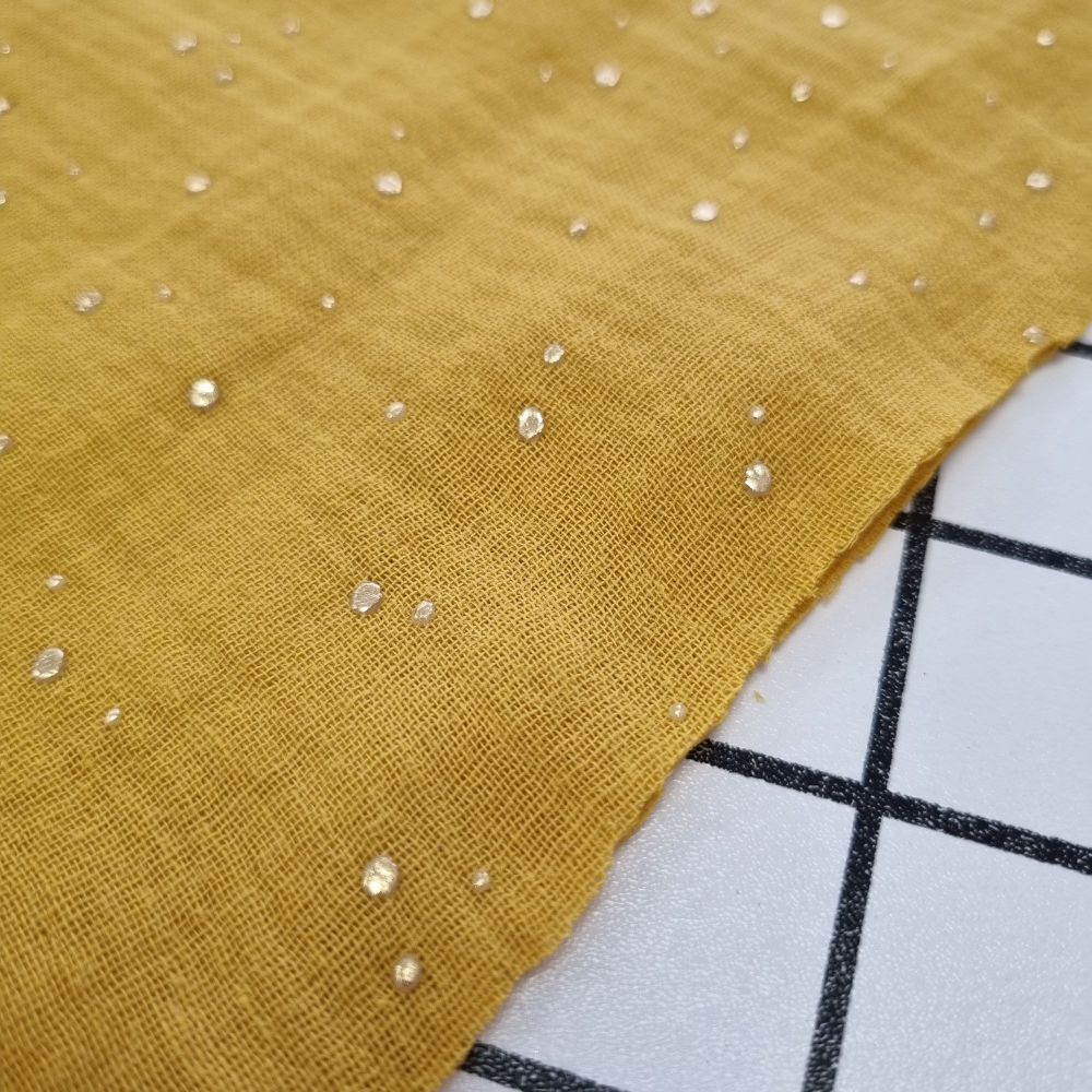 Gold Speckled Double Gauze - Mustard