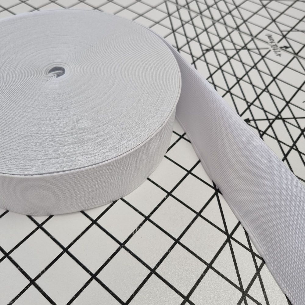 White Elastic - 50mm
