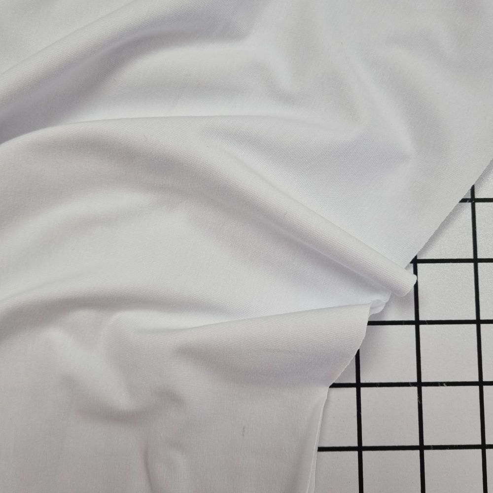 White - OEKO-TEX Plain Cotton Jersey