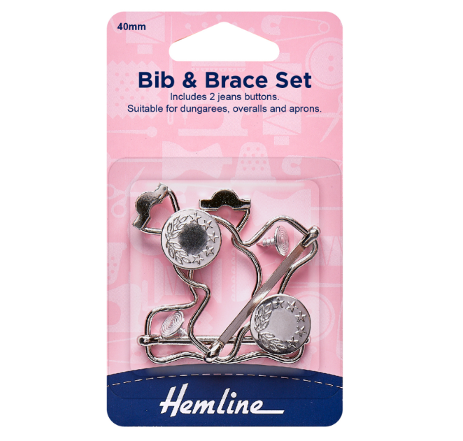 Silver Dungaree Buckle: Bib and Brace Set