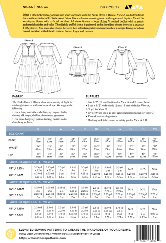 Nicks Dress & Blouse - Closet Core