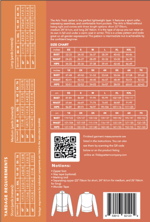 The Arlo Track Jacket - Friday Pattern Company