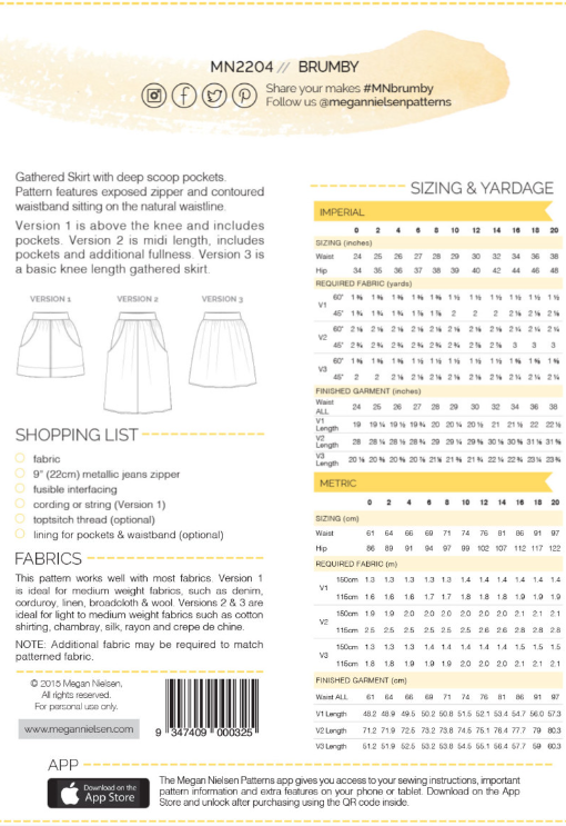 Brumby Skirt - Megan Nielsen