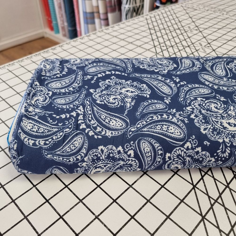 Indigo Paisley - Viscose