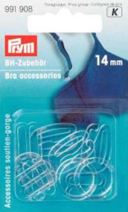 Prym Bra Accessories - 14mm Strap Sliders & Rings Set