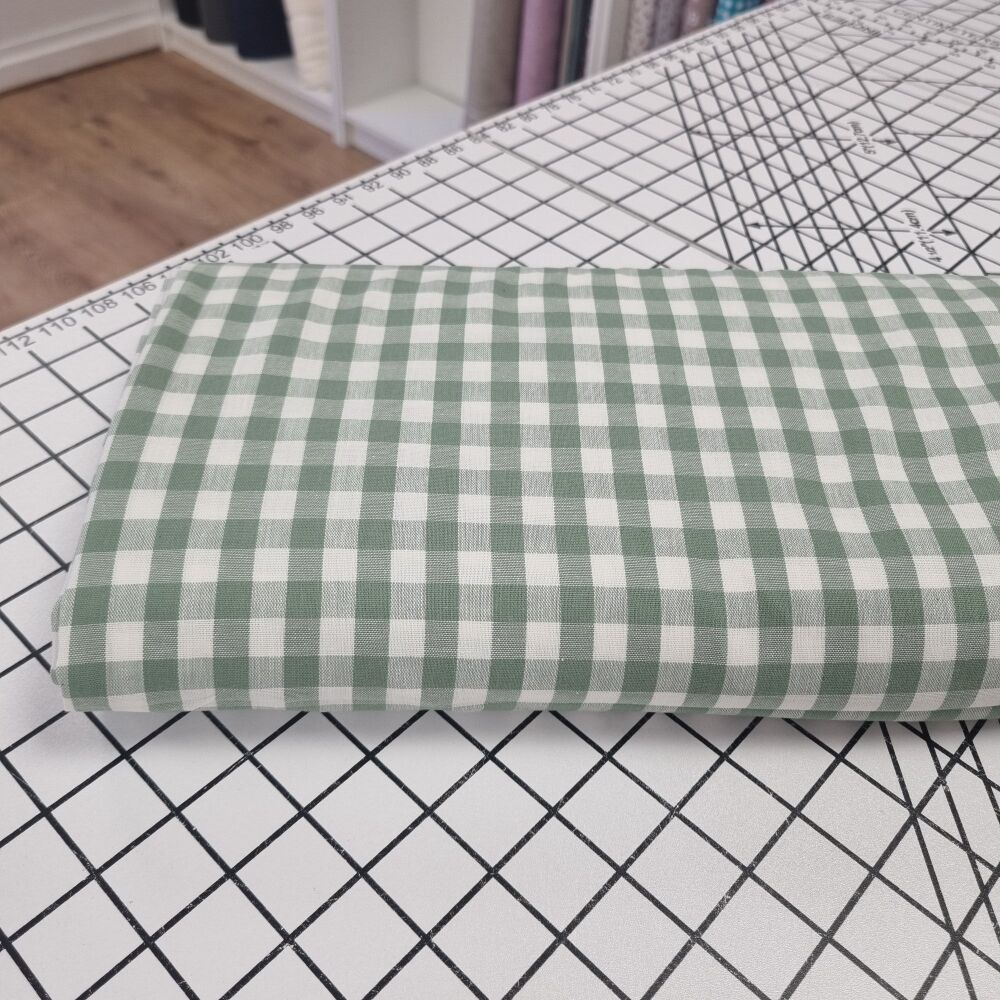 Small Cotton Gingham - Sage